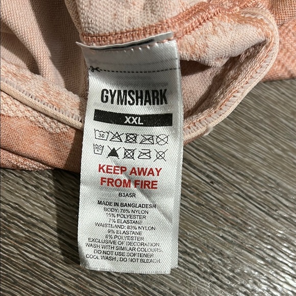 Gymshark Pink Bike Shorts High Waist compression and top set - Picture 2 of 3